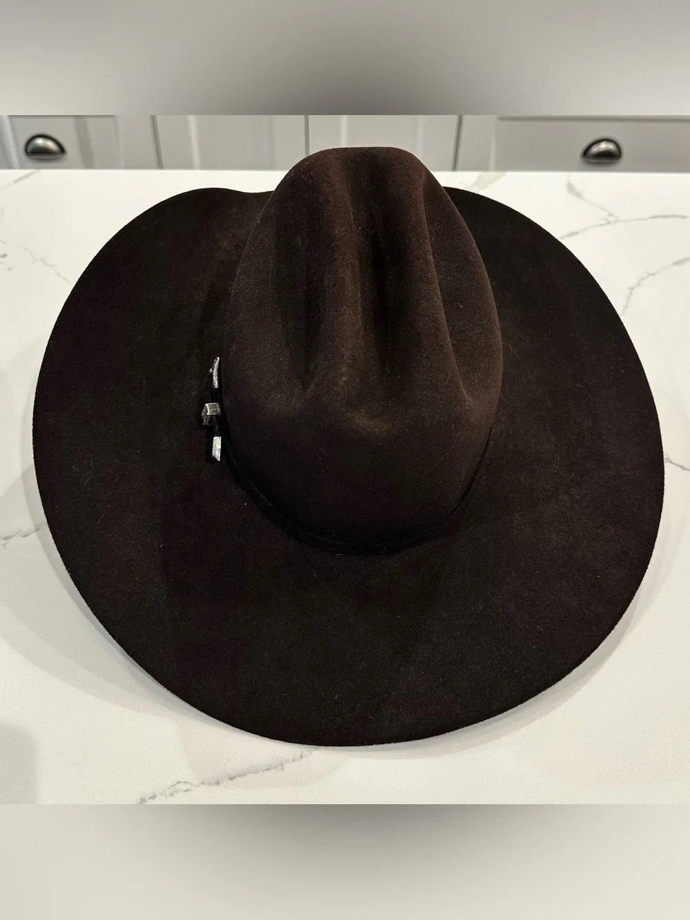 Bailey 4X Lightning Angora Blend Felt Cowboy Hat Chocolate Brown 6 5/8 Made USA